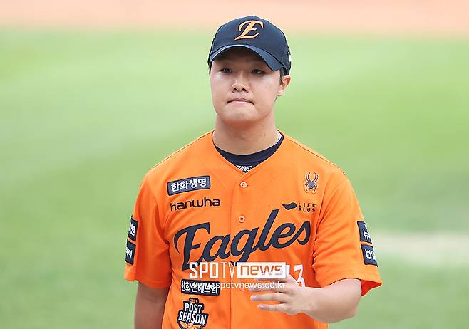 ▲ 리그 최고의 패스트볼을 던지고 있는 정우주는 향후 한화의 선발 로테이션에 합류할 것으로 기대를 모으는 특급 자원이다 ⓒ곽혜미 기자