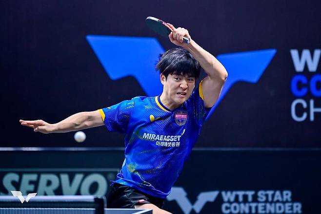 WTT 스타 컨텐더 첸나이에 출전한 박강현의 경기 장면 [WTT 인스타그램 캡처. 재판매 및 DB 금지]