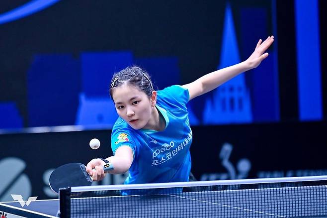 WTT 첸나이 대회에 출전한 김나영의 경기 장면 [WTT 인스타그램 캡처. 재판매 및 DB 금지]