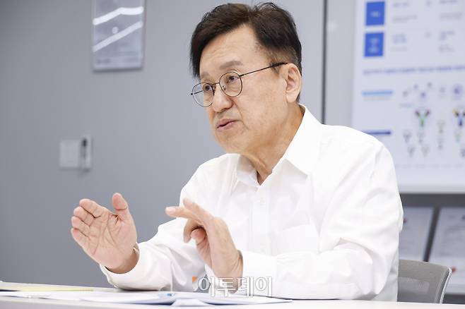 김흥태 이뮨온시아 대표이사가 최근 서울 강서구 이뮨온시아에서 이투데이와 인터뷰를 하고 있다. 조현호 기자 hyunho@