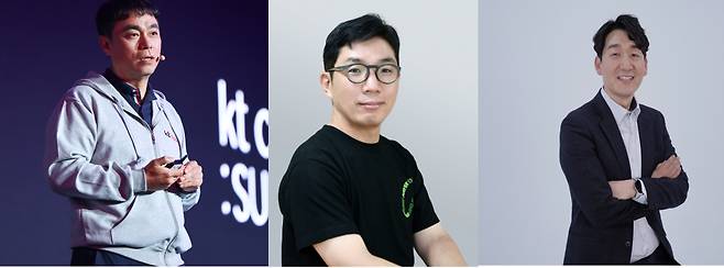최지웅 KT클라우드 대표(왼쪽), 김유원 네이버클라우드 대표(가운데), 김동훈 NHN클라우드 대표(오른쪽).[사진=각사]