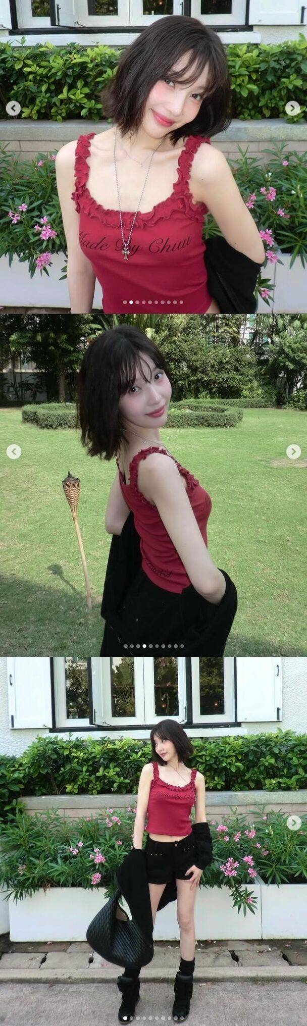 그룹 레드벨벳의 멤버 조이가 눈부신 비주얼과 세련된 패션 감각을 뽐내며 팬들의 마음을 설레게 했다./조이 소셜미디어