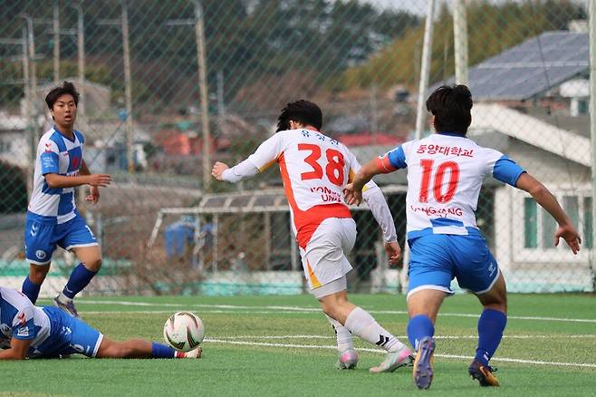▲ 홍익대 공격수 유정찬. ⓒ한국대학축구연맹