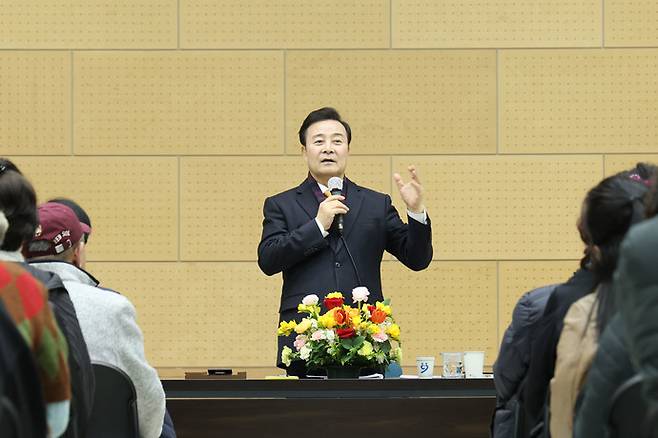 김성제 의왕시장 새해 시정 설명회. 사진제공 의왕시