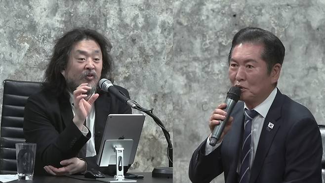 2025년 10월3일 《김어준의 다스뵈이다》에 출연한 정청래 더불어민주당 대표(오른쪽) ⓒ유튜브 캡처