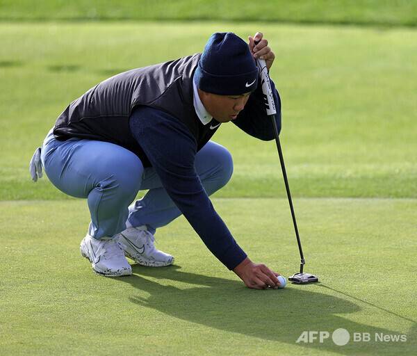 2026년 미국프로골프(PGA) 투어 제네시스 인비테이셔널에 출전한 김주형 프로가 2라운드에서 경기하는 모습이다. 사진제공=ⓒAFPBBNews = News1 (사진을 무단으로 사용하지 마십시오.)