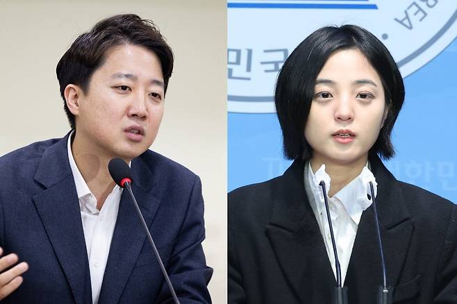 이준석 개혁신당 대표와 류호정 전 의원 / 사진=뉴스1