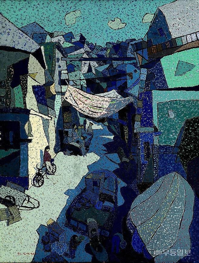 이사가던날 112.0×145.5㎝ oil on canvas 1981년.