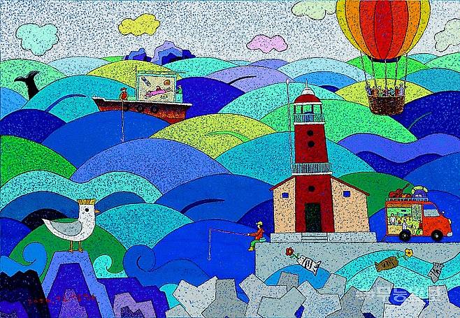 꿈·사랑·여행 100×72.7㎝ oil on canvas 2024년.