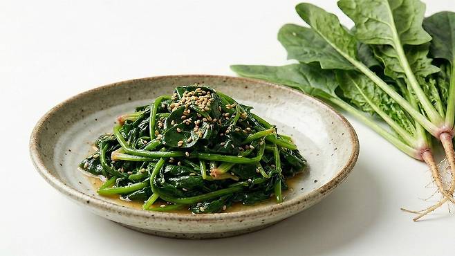 시금치 외에 케일 등 다른 잎채소들에 칼륨이 함유돼 있다｜출처: Gemini 생성