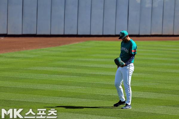 더닝은 이번 스프링캠프 시애틀 매리너스 초청 선수로 뛰고 있다. 사진(美 피오리아)= 김재호 특파원