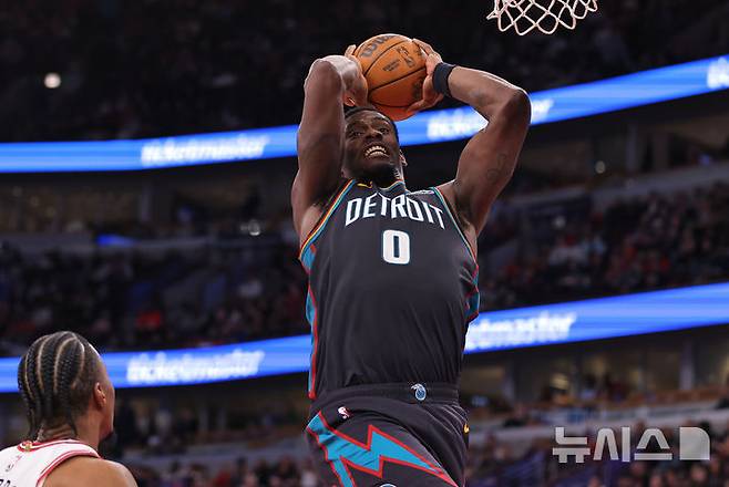 [시카고=AP/뉴시스] 미국프로농구(NBA) 디트로이트 피스톤스의 제일런 듀런. 2026.02.21.