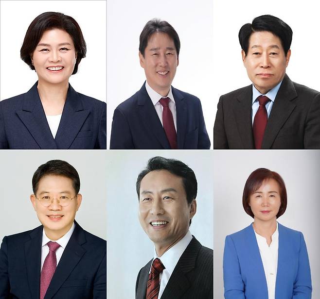 서울시교육감 예비후보들. 강민정, 김영배, 류수노, 홍제남, 임해규, 윤호상(시계방향)
[중앙선거관리위원회 제공. 재판매 및 DB 금지]