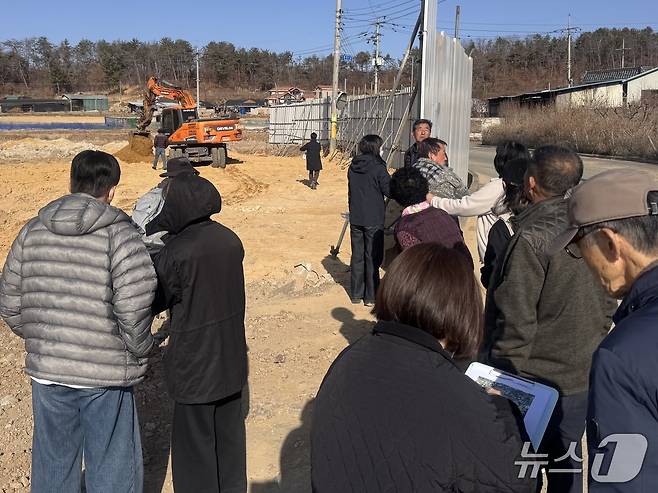 23일 오전 9시 30분께 울산 북구 상안동 동산마을 일대 농지에서 굴착조사가 이뤄지고 있다.2026.02.23.ⓒ 뉴스1 김세은 기자