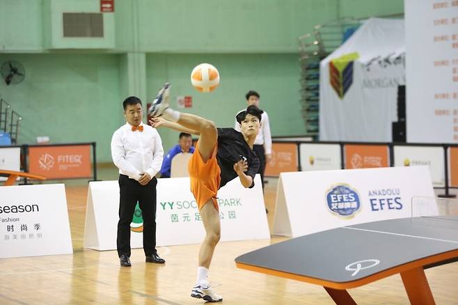 테크볼 경기 모습. /사진=대한테크볼협회