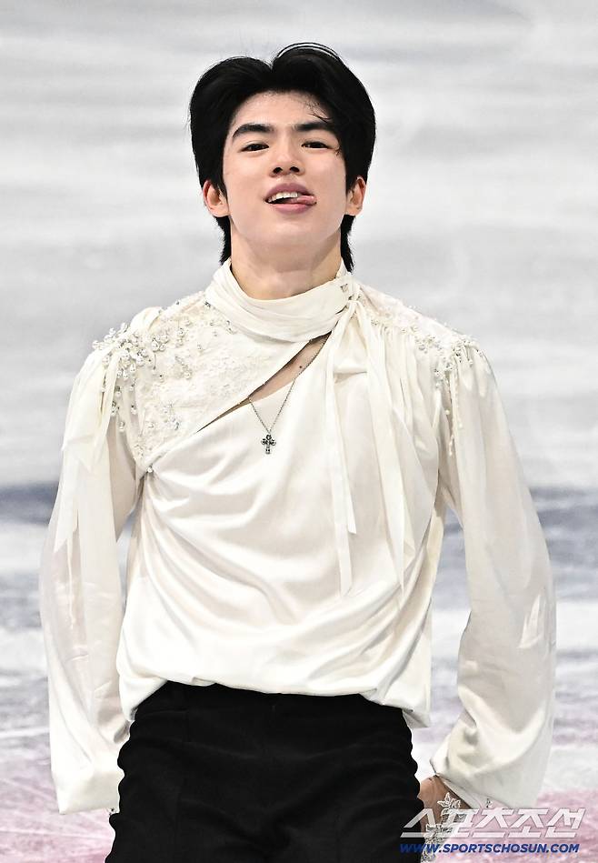 14일 이탈리아 밀라노 아이스스케이팅 아레나에서 피겨스케이팅 남자 싱글 프리스케이팅 경기가 열렸다. 연기를 마치고 아쉬워하는 차준환. 밀라노(이탈리아)=송정헌 기자songs@sportschosun.com/2026.02.14/