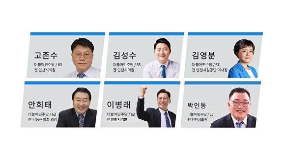 더불어민주당 남동구청장 후보들 사진.  [사진=아이뉴스24]