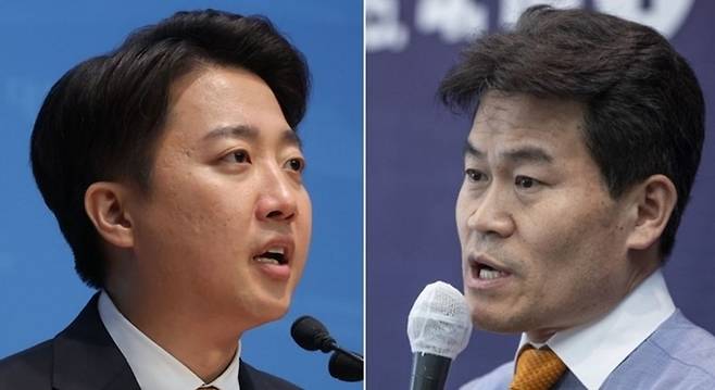 이준석(왼쪽) 개혁신당 대표와 유튜버 전한길 씨. [연합뉴스]