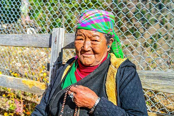 소마을(2,880m)의 현지인.