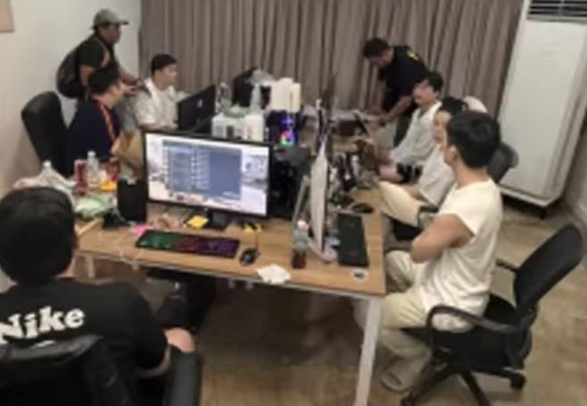 필리핀 보이스피싱 사무실. 대전중부서 제공