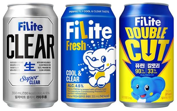 필라이트 클리어, 후레쉬, 더블컷 제품이미지. 하이트진로