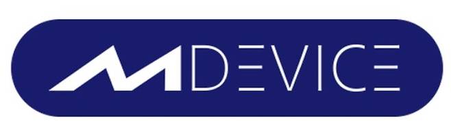 엠디바이스의 파란색 배경과 흰색 텍스트의 로고가 24일 기업용 SSD 시장 및 생산 여력 확대와 관련한 기사에 참고 이미지로 제공되고 있다.