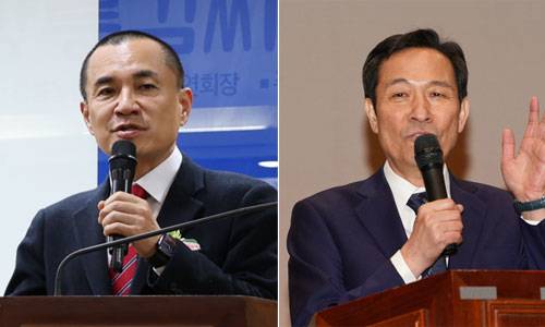 ▲ 김진태 강원도지사(사진 왼쪽)와 우상호 전 청와대 정무수석(사진 오른쪽).