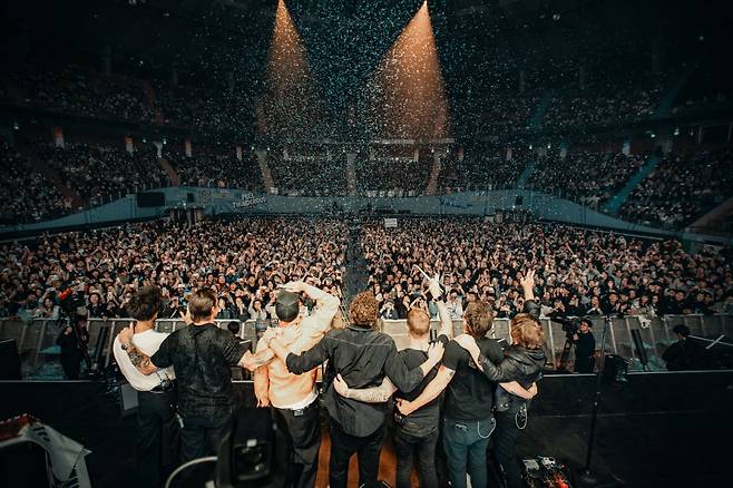 지난 23일 서울 송파구 잠실실내체육관에서 열린 밴드 원리퍼블릭의 내한 공연 장면. /사진출처. 원리퍼블릭.