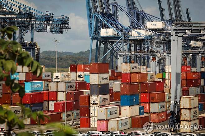 23일(현지시간) 파나마 항구 발보아 항만 전경 [파나마시티 AFP=연합뉴스. 재판매 및 DB 금지]