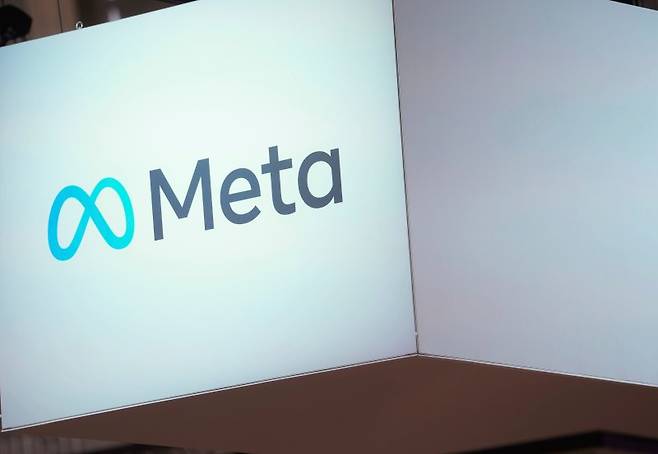 페이스북·인스타그램 모회사 메타가 반도체 기업 AMD에서 최신 인공지능(AI) 칩을 대량 구매하기로 했다. 사진은 2023년 6월14일 프랑스 파리에서 열린 비밭크 쇼에 걸린 메타 로고. 사진=뉴시스