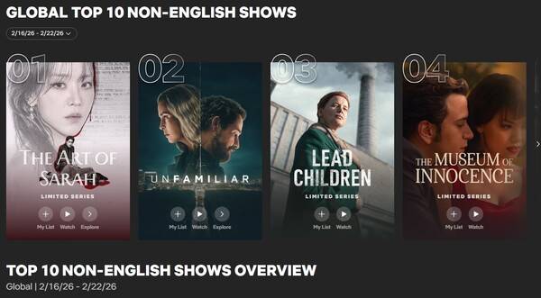 ▲레이디두아가 지난주 넷플릭스 비영어권쇼 1위를 차지했다. 사진=투둠 사이트.