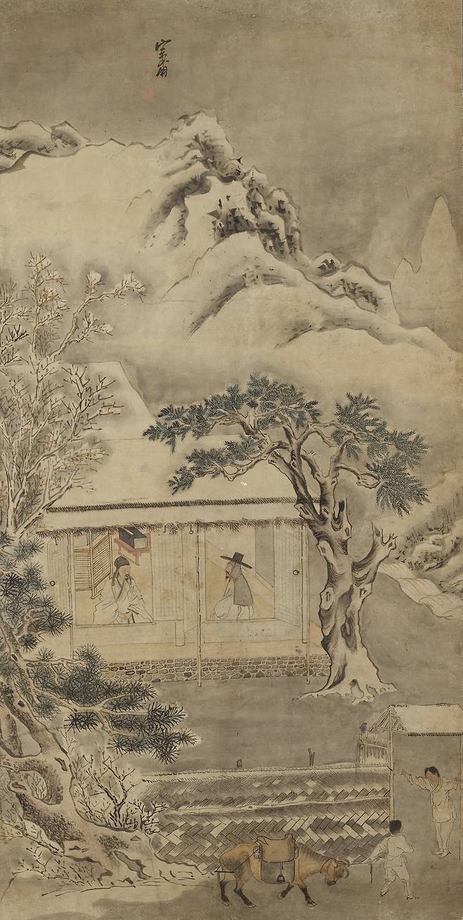 조영석 ‘설중방우도’. [국립중앙박물관]