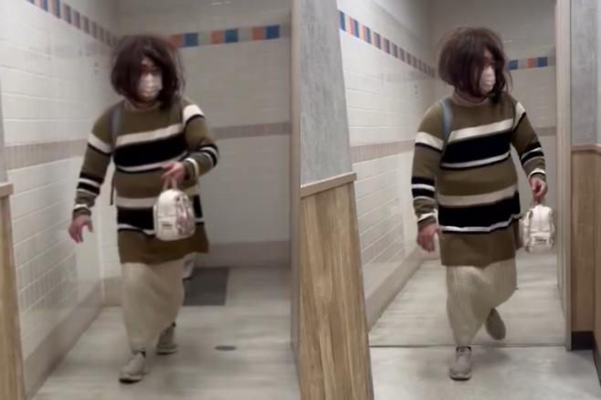 일본 복합쇼핑몰 ‘이온몰’ 오야마점 여자 화장실에서 여장한 남성이 목격됐다. 엑스(X) 캡처