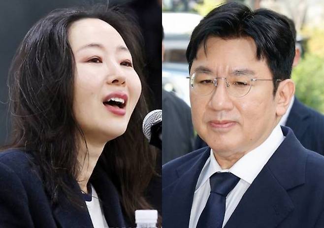 민희진 현 오케이 레코즈 대표(왼쪽), 방시혁 하이브 의장 /사진=스타뉴스