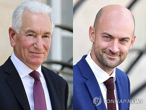 찰스 쿠슈너 주프랑스 미국 대사와 장 노엘 바로 프랑스 외무장관 [AFP 연합뉴스 자료사진. 재판매 및 DB 금지]