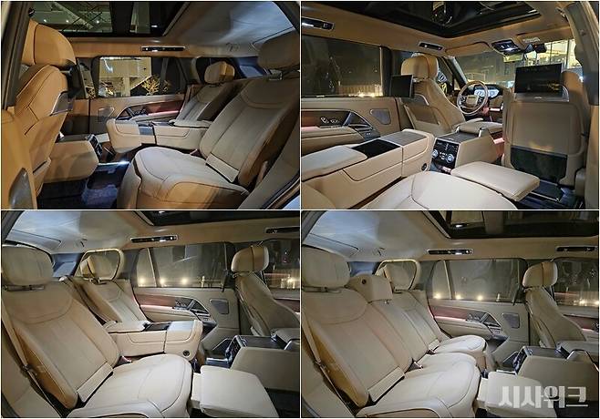 랜드로버 레인지로버 LWB P530 오토바이오그래피 5인승 2열 공간은 타의 추종을 불허하는 수준이다. / 제갈민 기자