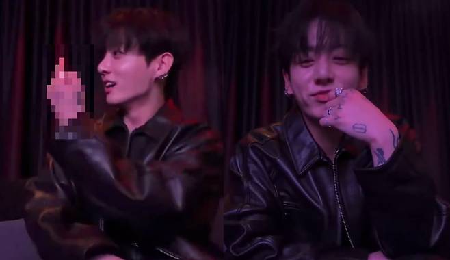 그룹 방탄소년단(BTS) 멤버 정국이 라이브 방송을 도중 비속어를 써 논란이 일고 있다. /엑스(X·옛 트위터)