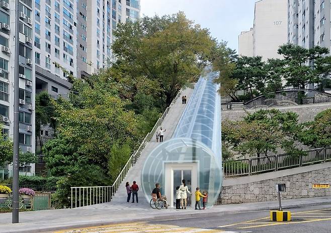 서울 종로구 무악동 엘리베이터 준공 예상 조감도 종로구 제공