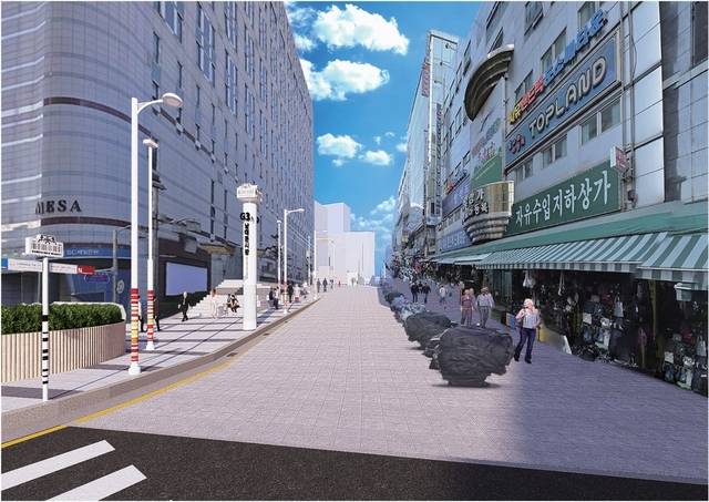 바닥 정비 예상 모습. 중구청 제공