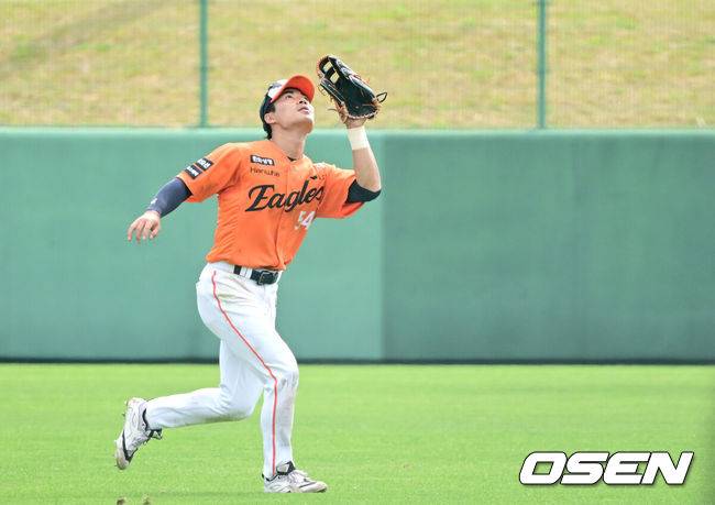[OSEN=오키나와, 최규한 기자] 한화 오재원. 2026.02.22 / dreamer@osen.co.kr