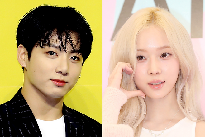 방탄소년단 정국(왼쪽), 에스파 윈터. (뉴시스)