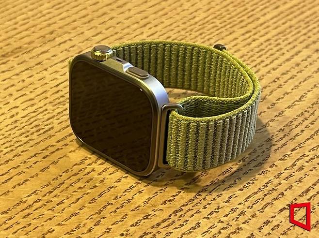 실제로 사용한 화웨이 워치 핏 4 프로. 이은서 기자.