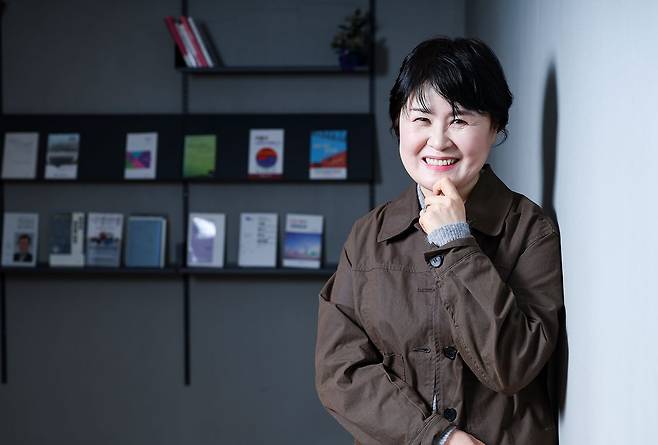 정남순 직업상담사가 3서울 상암동 중앙일보 본사에서 인터뷰하고 있다. 우상조 기자