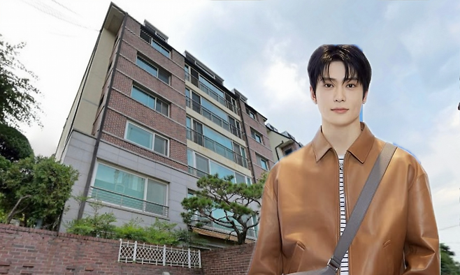 서울 강남구 청담동 ‘삼호빌라’ 전경과 그룹 엔시티(NCT) 멤버 재현. [네이버지도 거리뷰, 재현 공식 인스타그램 갈무리]