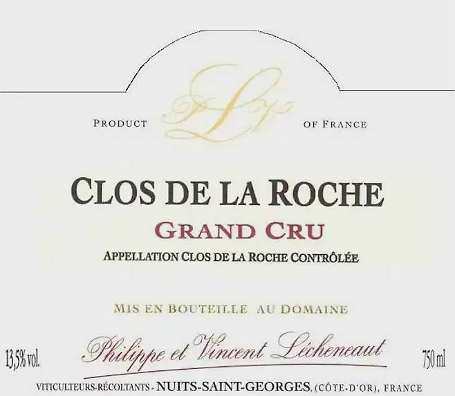 도멘 레셔노 모레 생 드니 그랑크뤼 포도밭 클로 드 라 로쉬. 홈페이지