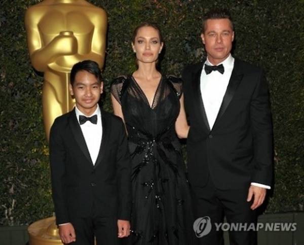 매덕스, 안젤리나 졸리, 브래드 피트. 사진|연합뉴스