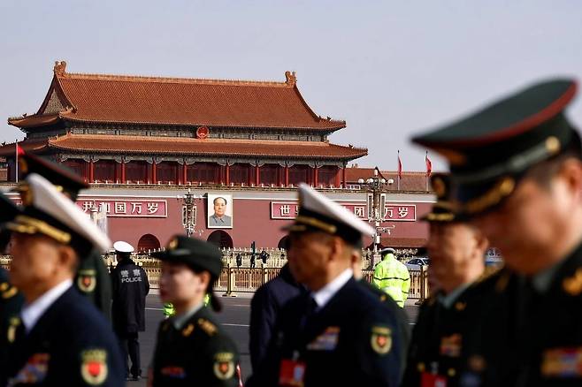 전인대 앞둔 중국 베이징 톈안먼 [홍콩 SCMP 캡처. 재판매 및 DB 금지]
