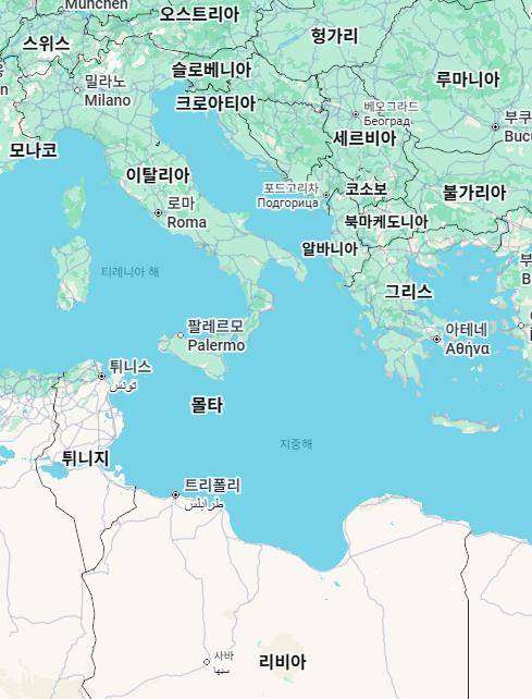 다시 죽음의 바다가 되고 있는 지중해 [세계지도. 재판매 및 DB 금지]