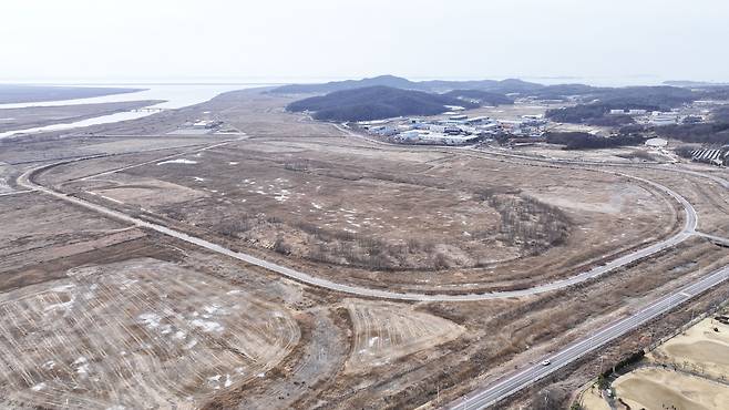 화옹지구 4공구 내 한국마사회 '경주마 조련단지' 부지  [화성시 제공. 재판매 및 DB 금지]