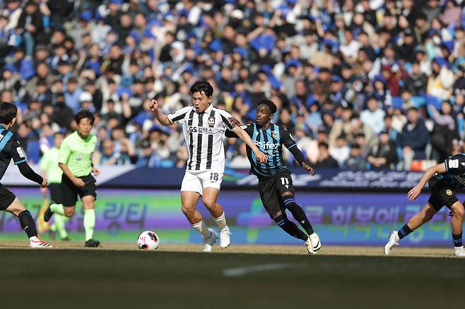 인천유나이티드가 하나은행 K리그1 2026 개막전에서 FC서울에 1-2로 패했다. <사진=한국프로축구연맹 제공>